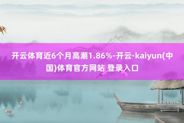 开云体育近6个月高潮1.86%-开云·kaiyun(中国)体育官方网站 登录入口